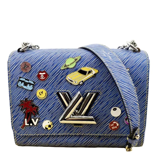 Louis Vuitton Twist Denim Charms Epi Leather Crossbody Bag Blue in Blue Denim from Dallas Designer Handbags, photo 1 of 1