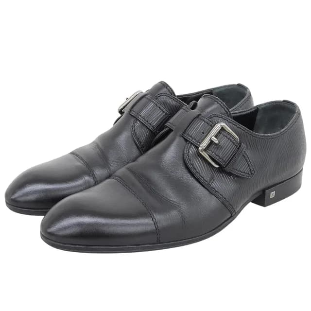 Louis Vuitton Leather Epi Design Monk Strap Shoes Black 6.5 in Black Leather from The Reluxe, photo 1 of 1