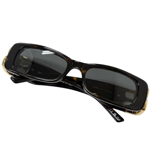 Balenciaga BB Logo Eyewear Sunglasses Brown Marble Gold 51 in Brown from The Reluxe, photo 1 of 1