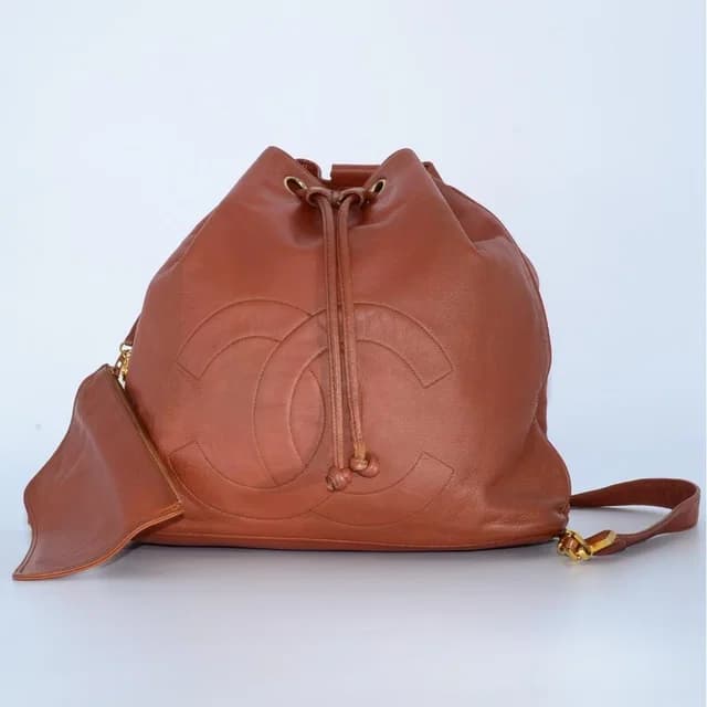 Chanel Big CC Logo Drawstring Backpack Leather in Leather from The Reluxe, photo 1 of 1