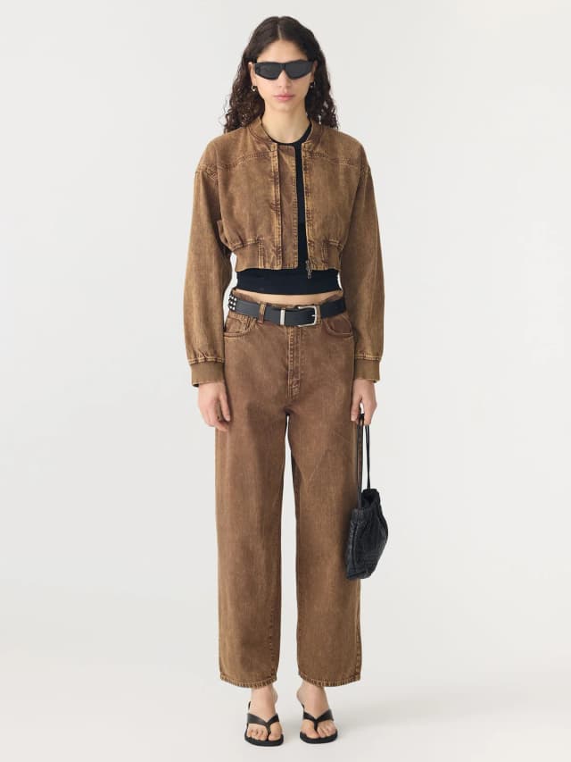 Bassike Motley Bomber Denim Jacket, image 1 of 1 from bassike