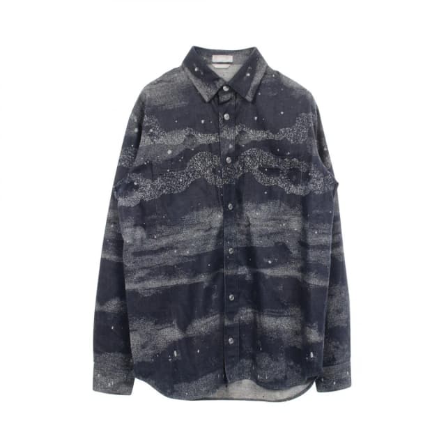 Dior Dio Peter Doig Navy Cotton Denim Shirt in Navy Denim from The Reluxe, photo 1 of 1