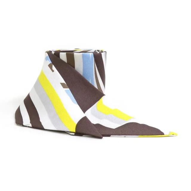 Hermès Scarf Twilly White in White Silk from The Reluxe, photo 1 of 1