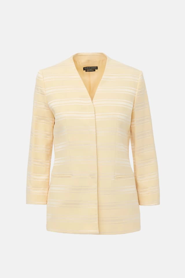 Giorgio Armani 1997 Wool & Silk Striped Jacket in Silk from VSP Consignment, photo 1 of 1