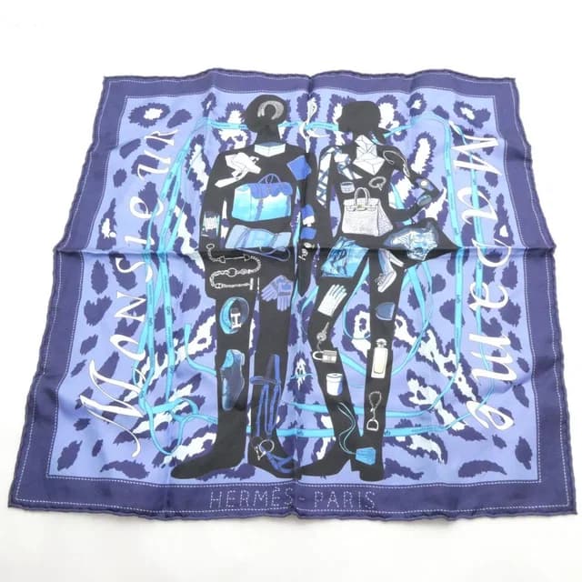 Hermès Carre 45 Monsieur Et Madame Scarf Silk in Silk from The Reluxe, photo 1 of 1