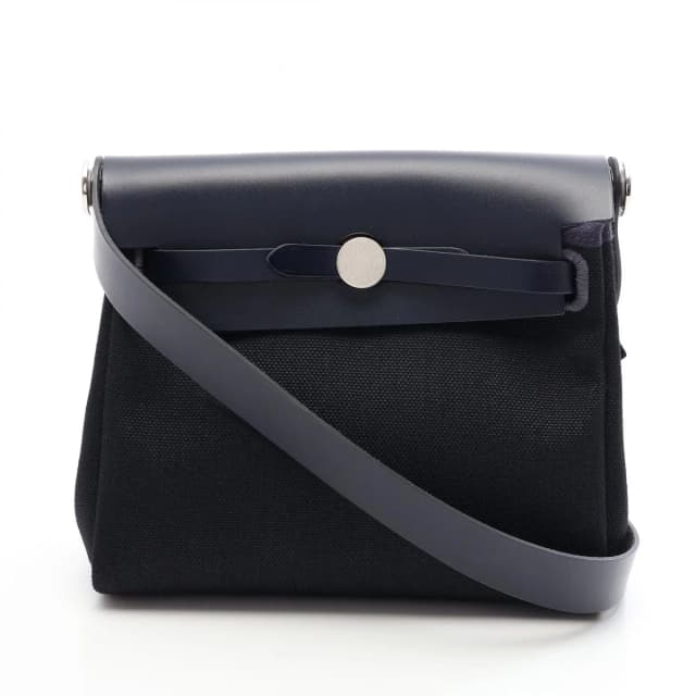 Hermès Shoulder Bag Herbag Zip Mini Blue New Black in Black from The Reluxe, photo 1 of 1