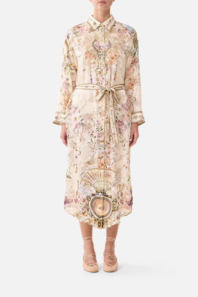 Camilla eBoutique SHIRT DRESS WITH BACK BUTTON DETAIL ADORNED IN ARANJUEZ, image 1 of 1 from CAMILLA