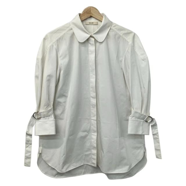 Celine Three Quarter Sleeve Shirt Blouse M White in White from The Reluxe, photo 1 of 1