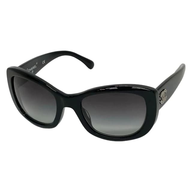 Chanel Sunglasses Black CC Logo Eyewear in Black from The Reluxe, photo 1 of 1