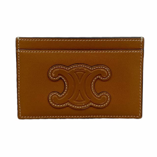 Celine Card Case Triomphe Leather Brown in Brown Leather from The Reluxe, photo 1 of 1