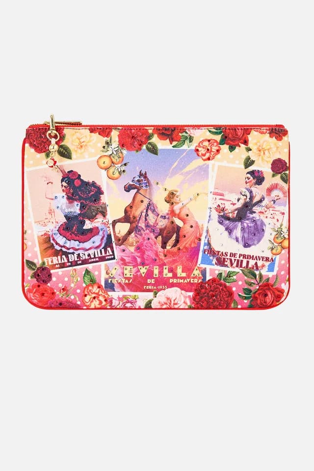 Camilla eBoutique SMALL CANVAS CLUTCH OLÉ OLÉ, image 1 of 1 from CAMILLA