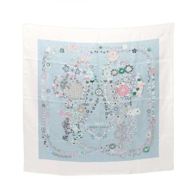 Hermès Scarf Carre 90 Brides de Gala en Fleurs Multicolor Silk in Multicolor Silk from The Reluxe, photo 1 of 1