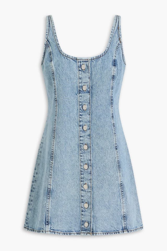Frame The Shift Faded Denim Mini Dress, image 1 of 1 from THE OUTNET