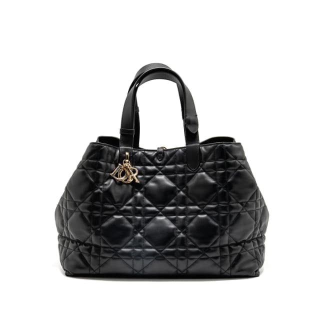 Large Dior Toujours Bag Macrocannage Calfskin Black LGHW in Black Calfskin from EMIER, photo 1 of 1