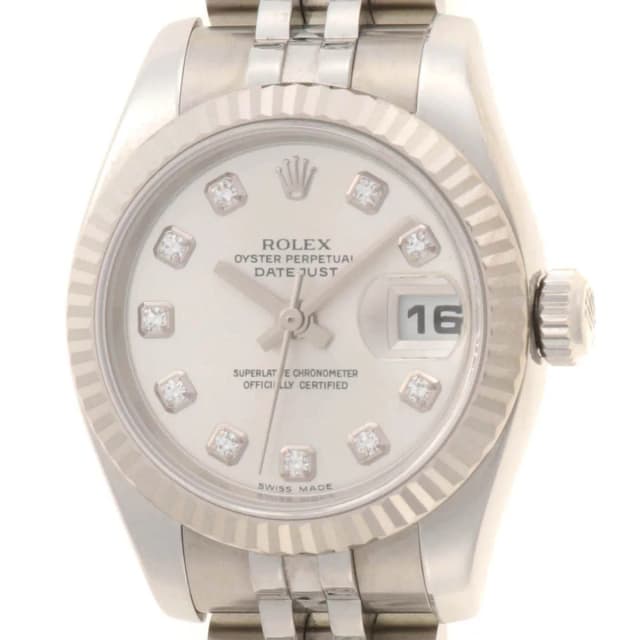 Rolex Datejust 26 Watch Stainless Steel 18k White Gold Diamond Silver Dial in White from The Reluxe, photo 1 of 1
