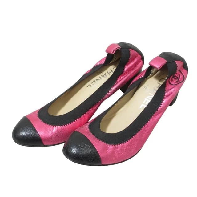 Chanel 12A Ballet Shoes Pumps c Metallic Pink 35 in Pink from The Reluxe, photo 1 of 1