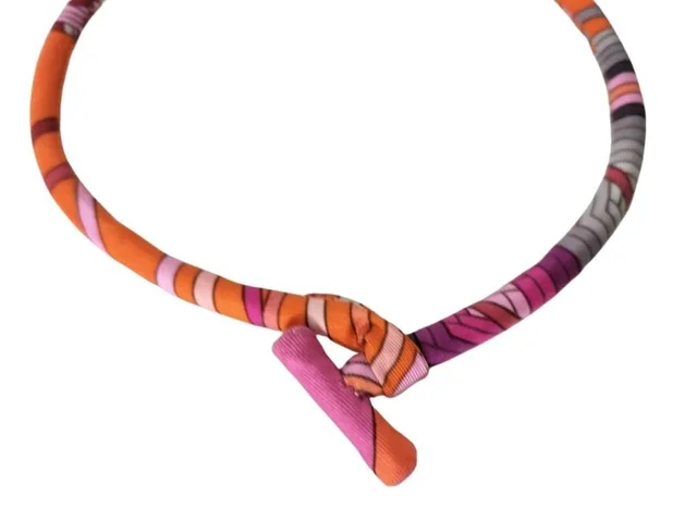 Hermès Necklace Petit h Brides de Gala Soie Multicolor Silk Choker in Multicolor Silk from The Reluxe, photo 1 of 1