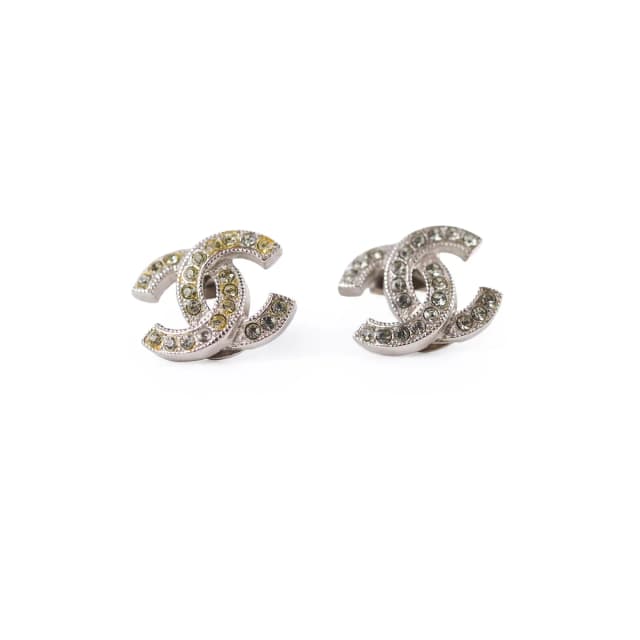 Chanel CC Logo Rhinestone Earrings Costume Jewellery from The Purse Affair, photo 1 of 1