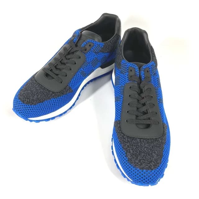 Louis Vuitton Damier leather sneakers for men, blue in Black/Blue Leather from Elady, photo 1 of 1