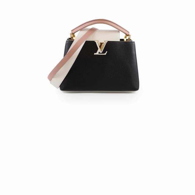 Louis Vuitton Capucines MM Multicolour Black/Pink/White in Black Leather from The Purse Affair, photo 1 of 1