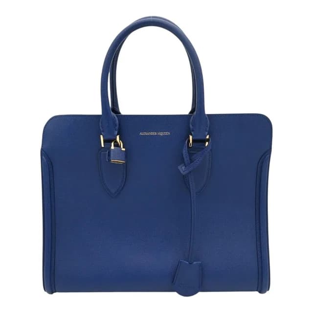 Alexander McQueen Blue Leather Heroine Top Handle Bag in Blue Leather from Clotheshorse Anonymous, photo 1 of 1
