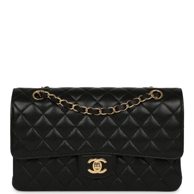 Chanel Medium Classic Double Flap Bag Black Caviar Gold Hardware in Black Caviar from Madison Avenue Couture, photo 1 of 1