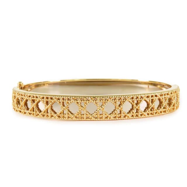 Dior My Bracelet Yellow Gold White 16.5 Bangle in White from The Reluxe, photo 1 of 1