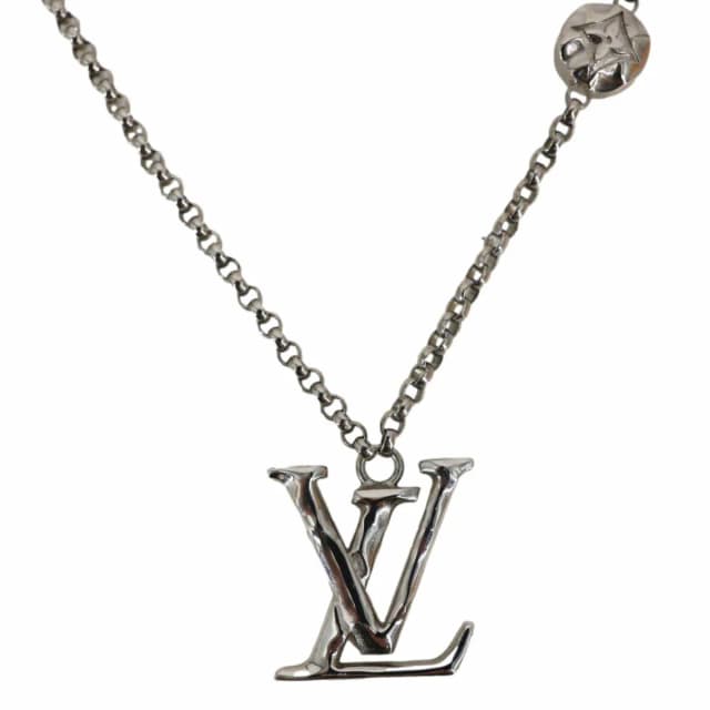Louis Vuitton Initials Metal Chain Necklace Silver in Silver from Dallas Designer Handbags, photo 1 of 1