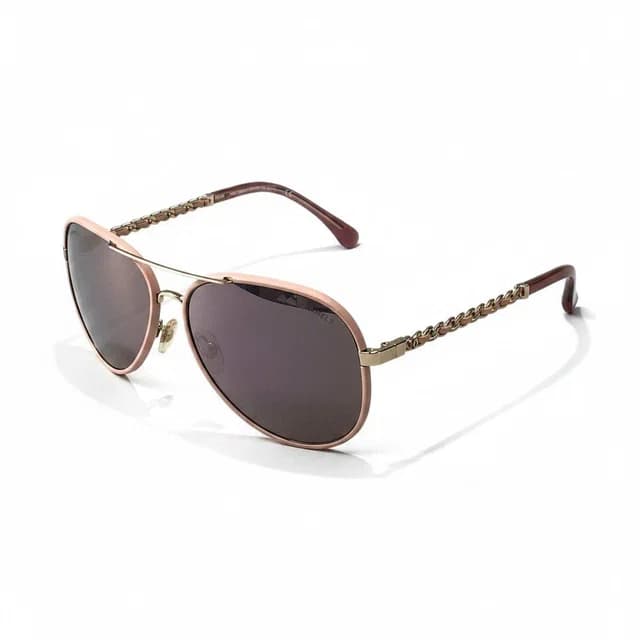 Chanel CC Logo Side Chain Pilot Sunglasses Eyewear from The Reluxe, photo 1 of 1