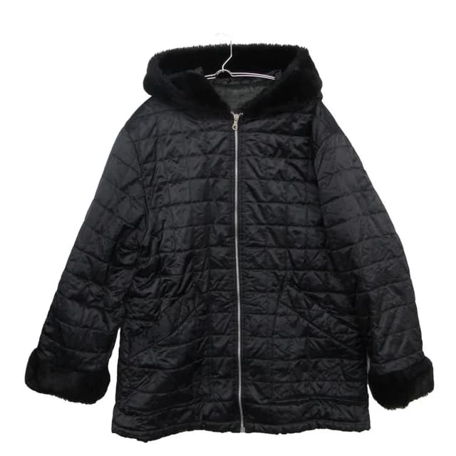 Dolce & Gabbana Coat J&ans Logo Print Fleece Hood Quilted Black MM in Black from The Reluxe, photo 1 of 1