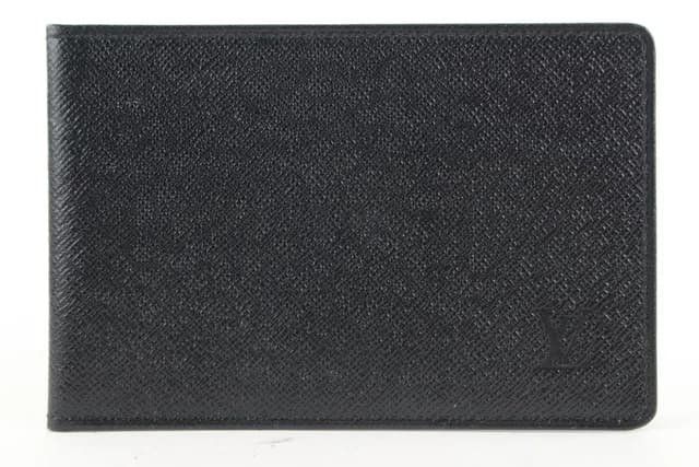 Louis Vuitton Black Leather Card Holder Wallet Case Taiga in Black Leather from Bagriculture, photo 1 of 1
