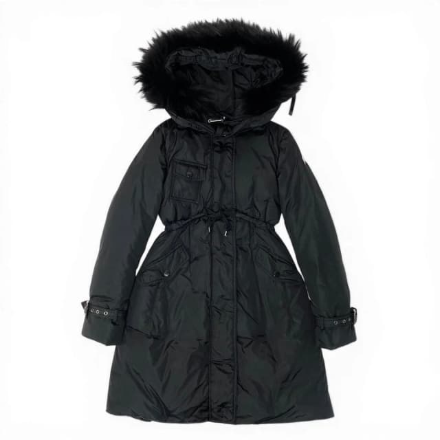 Moncler Phalangere Long Down Coat Black in Black from The Reluxe, photo 1 of 1