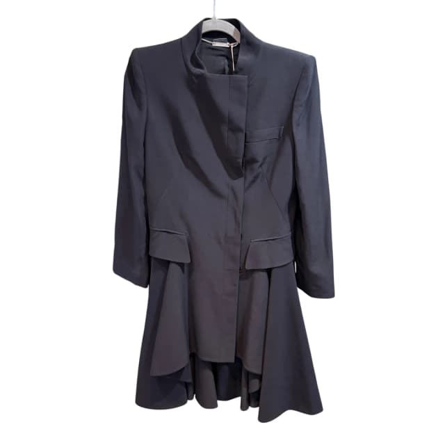 Alexander McQueen Flare Coat Dress Size 44 in Black from Revivre Luxury Consignment, photo 1 of 1