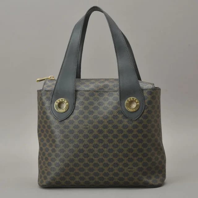 Celine Macadam Handbag Tote Leather Black Triomphe in Black Leather from The Reluxe, photo 1 of 1