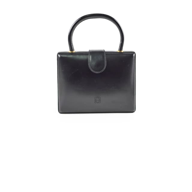 Loewe Anagram Logo Box Mini Bag Black in Black Leather from The Purse Affair, photo 1 of 1