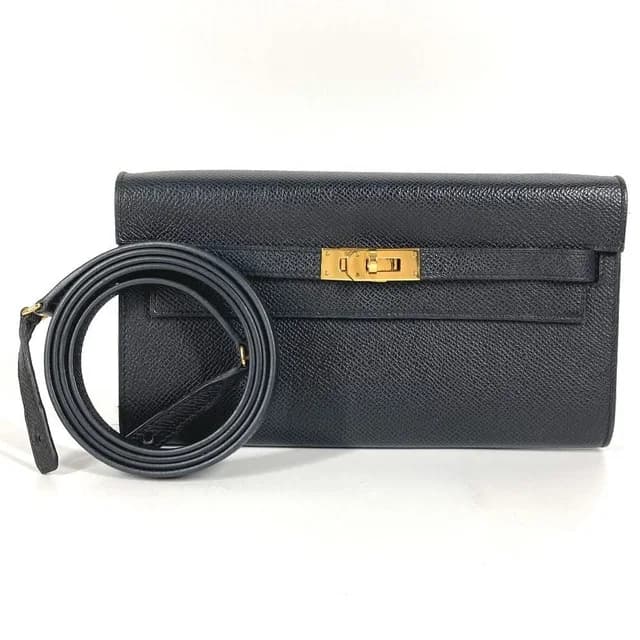 Hermès Long Wallet Kelly To Go Epsom Black in Black Epsom leather from The Reluxe, photo 1 of 1
