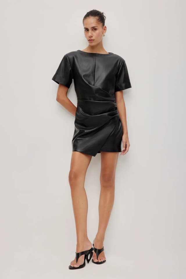 Aje Studio Saskia Mini Dress in BLACK, image 1 of 1 from Aje