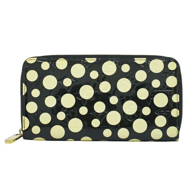 LV Zippy Wallet Monogram Vernis Dot Infinity Yayoi Kusama Black in Black Patent leather from The Reluxe, photo 1 of 1