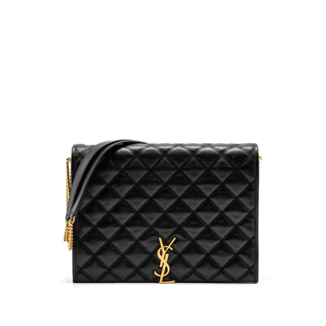 Saint Laurent Large Becky Chain Bag Quilted Calfskin Black GHW in Black Calfskin from EMIER, photo 1 of 1