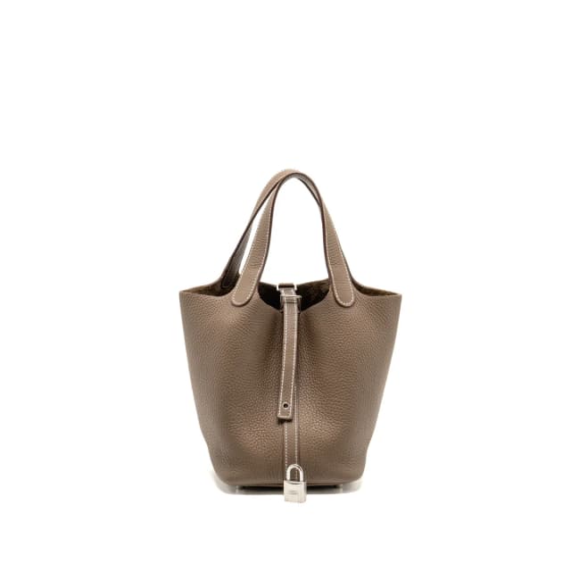 Hermès Picotin 18 Lock Bag Clemence ETOUPE SHW Stamp U in Taupe Clemence leather from EMIER, photo 1 of 1
