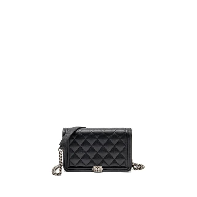 Chanel Boy wallet on chain caviar black ruthenium SHW (microchip) in Black Caviar leather from EMIER, photo 1 of 1