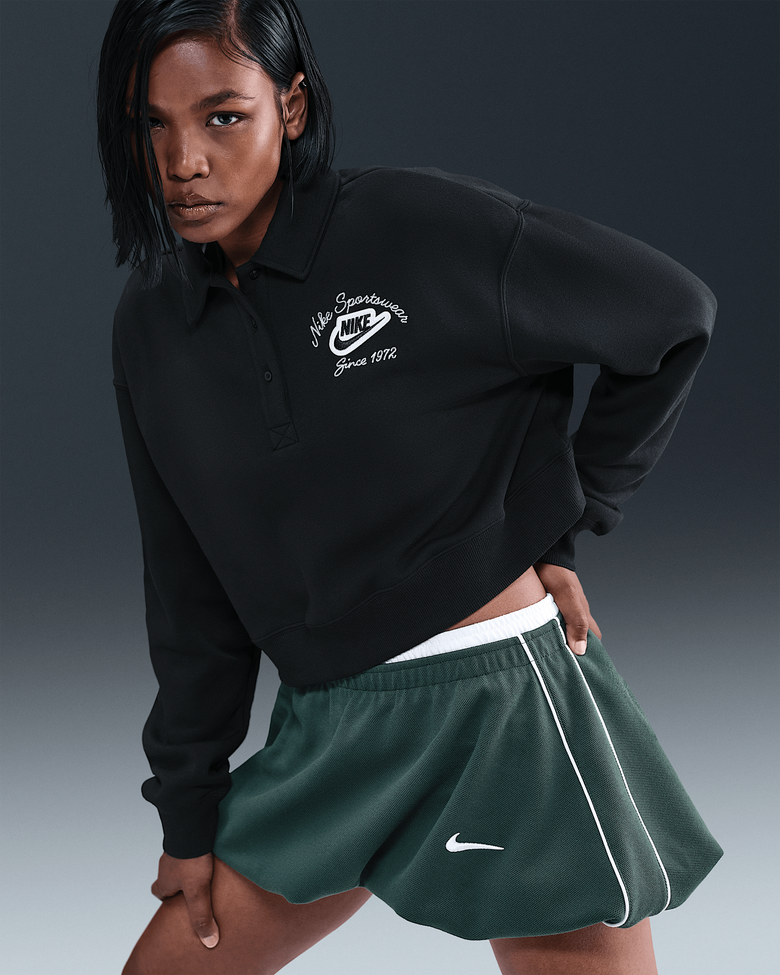 Nike Sportswear Phoenix Fleece in Black, image 1 of 1 from Nike
