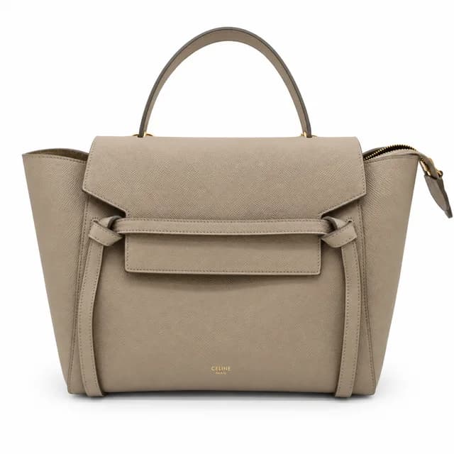 Celine Grained Calfskin Taupe Mini Belt Bag in Taupe Caviar leather from Clotheshorse Anonymous, photo 1 of 1