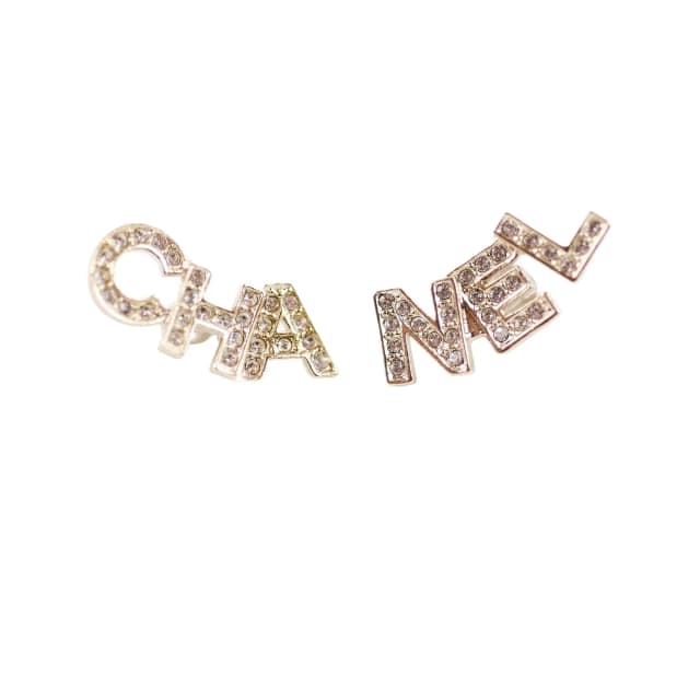 Chanel Logo Crystal Earrings (Costume Jewellery) from The Purse Affair, photo 1 of 1