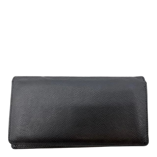 Louis Vuitton Brazza Taiga Leather Bifold Wallet Black in Black Leather from Dallas Designer Handbags, photo 1 of 1