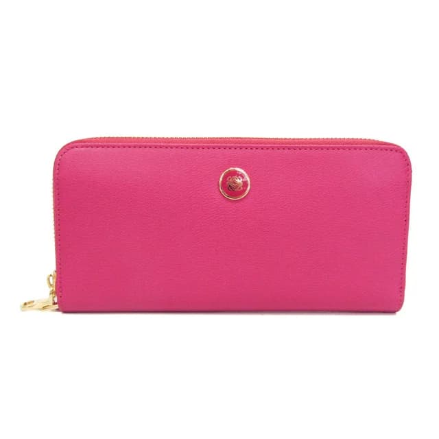 Loewe Large Zip Around 118.30.C19 Women's Leather Long Wallet (bi-fold) Pink in Pink Leather from Elady, photo 1 of 1