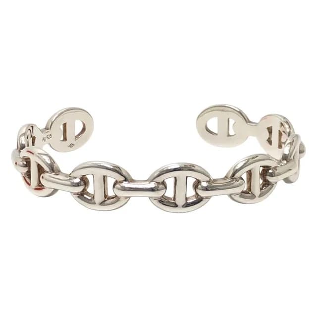 Hermès Bangle Chaine D'Ancre Enchainee Silver Bracelet in Silver from The Reluxe, photo 1 of 1