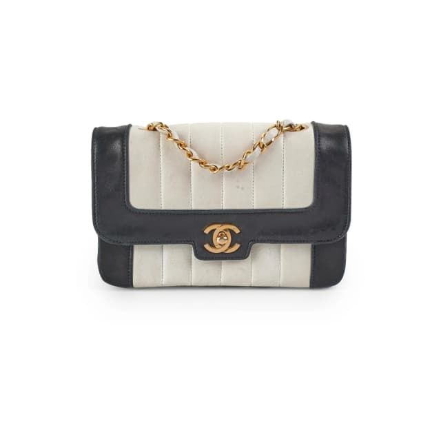 Chanel Seasonal Flap 23 Series Black/White in Black Leather from The Purse Affair, photo 1 of 1