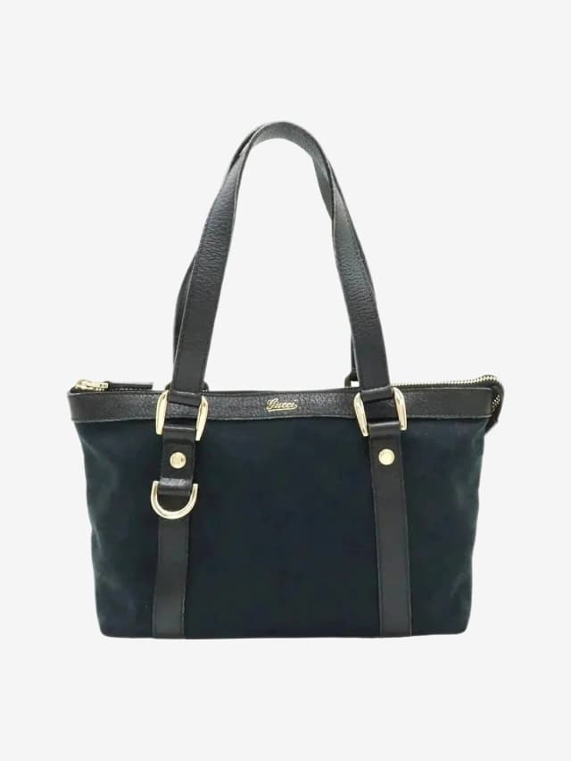 Gucci Black GG canvas mini tote bag in Black Canvas from Sign of the Times, photo 1 of 1