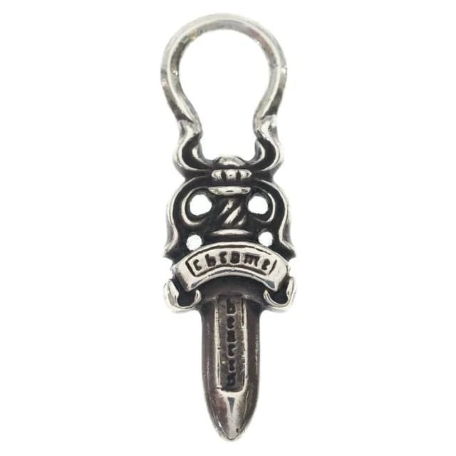 Chrome Hearts 5 Dagger Zip Silver Necklace Top in Silver from The Reluxe, photo 1 of 1
